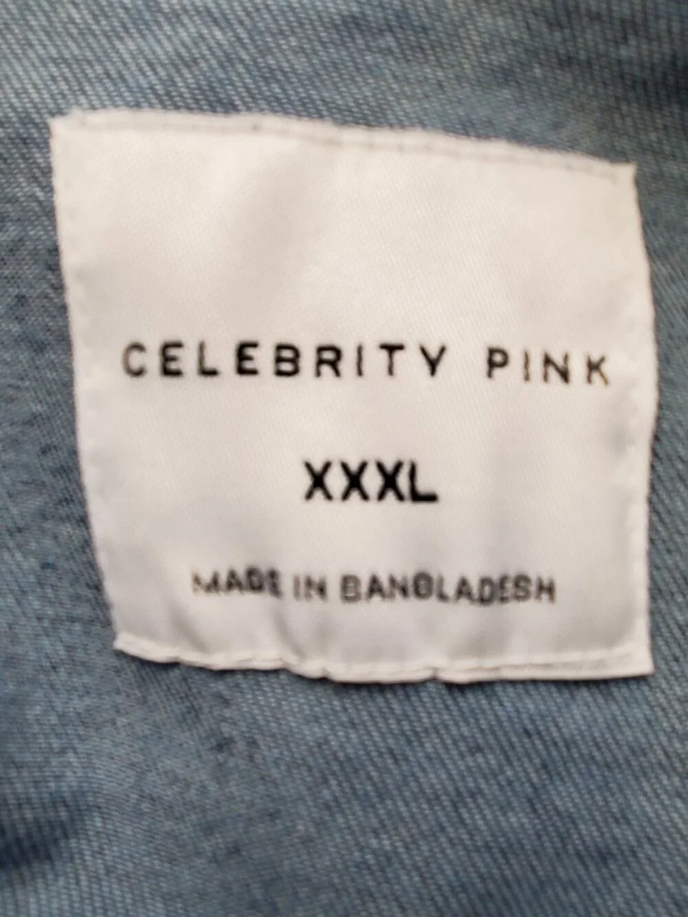 Celebrity Pink Juniors Denim Jumpsuit XXXL Blue Button Front Elastic Waist New - Picture 8 of 14